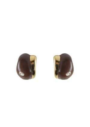 Opal Sinclair Brown/Gold Stud Earrings