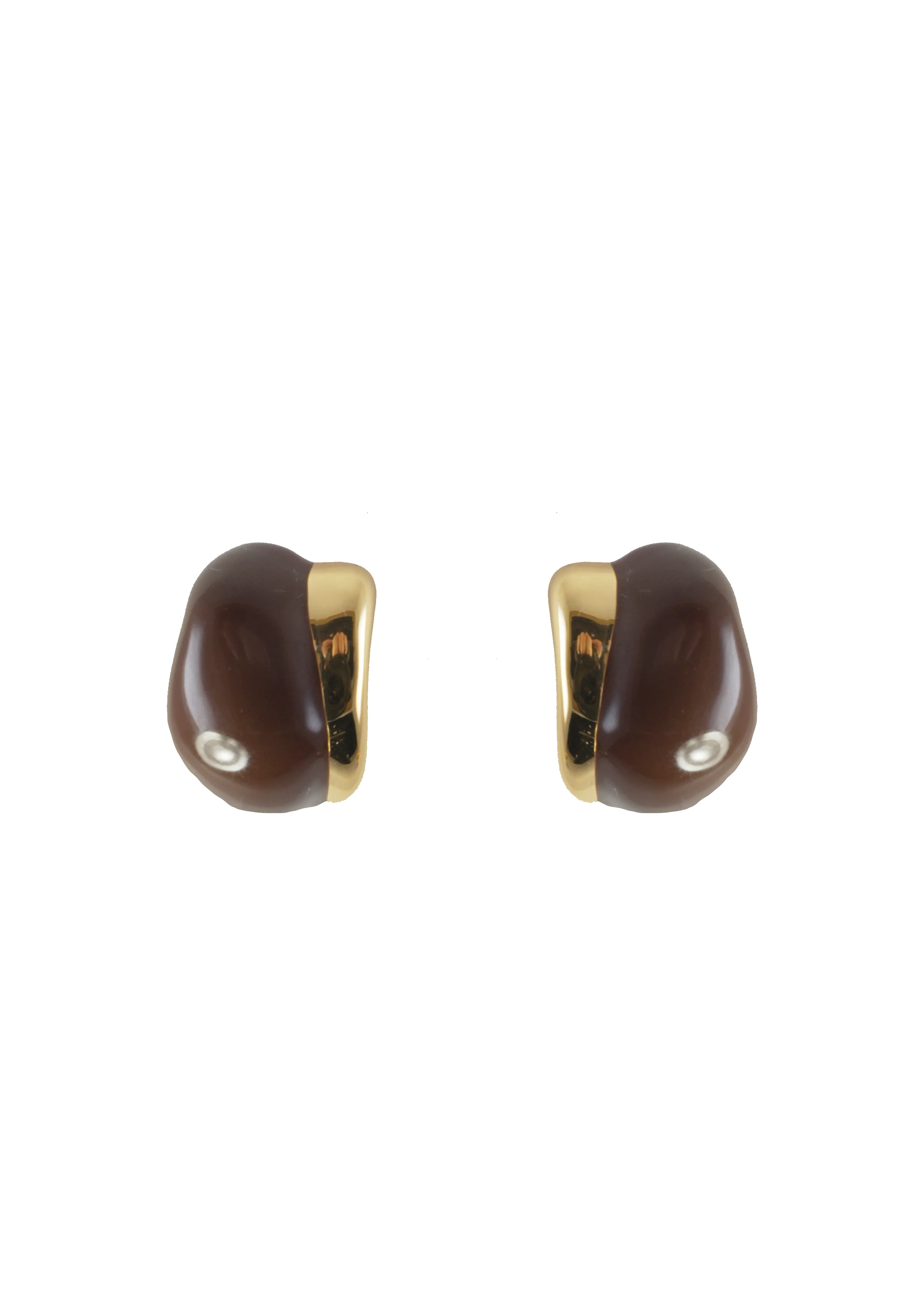 Opal Sinclair Brown/Gold Stud Earrings