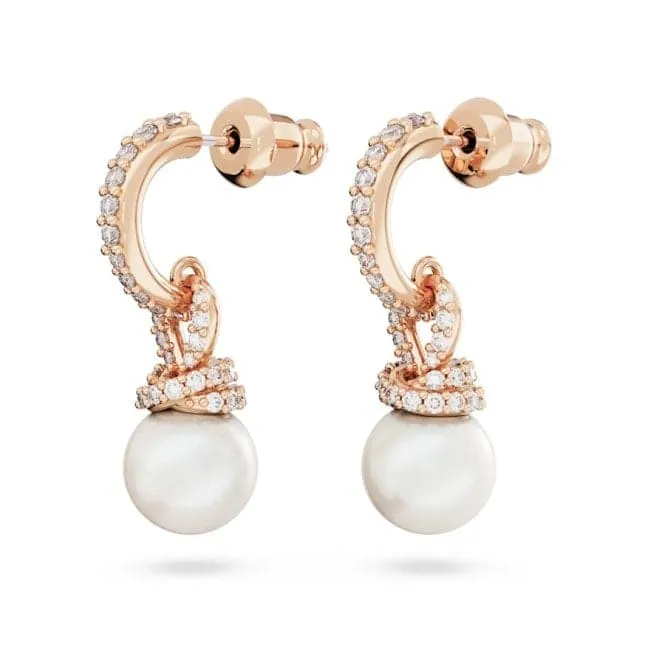 Originally White Rose Gold-tone Plated Drop Earrings 5669524