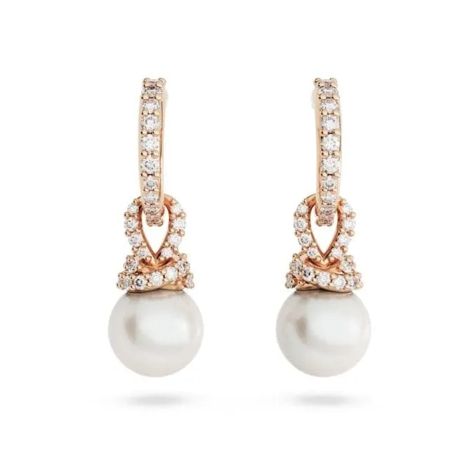 Originally White Rose Gold-tone Plated Drop Earrings 5669524