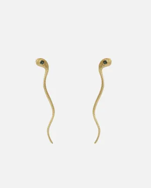 Ornata Ophidia Earrings / Green Sapphires