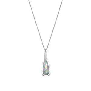Oxidized Textured Ancient Roman Glass Necklace