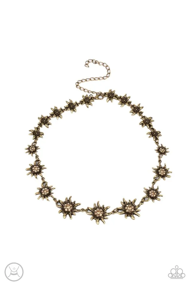 Paparazzi Necklace ~ Get Up and GROW - Brass