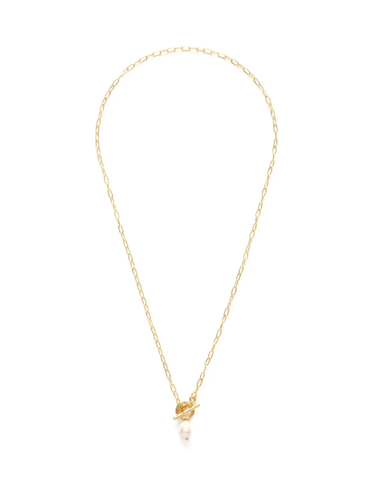 Pearl & Toggle Linked Necklace by Amano Studio