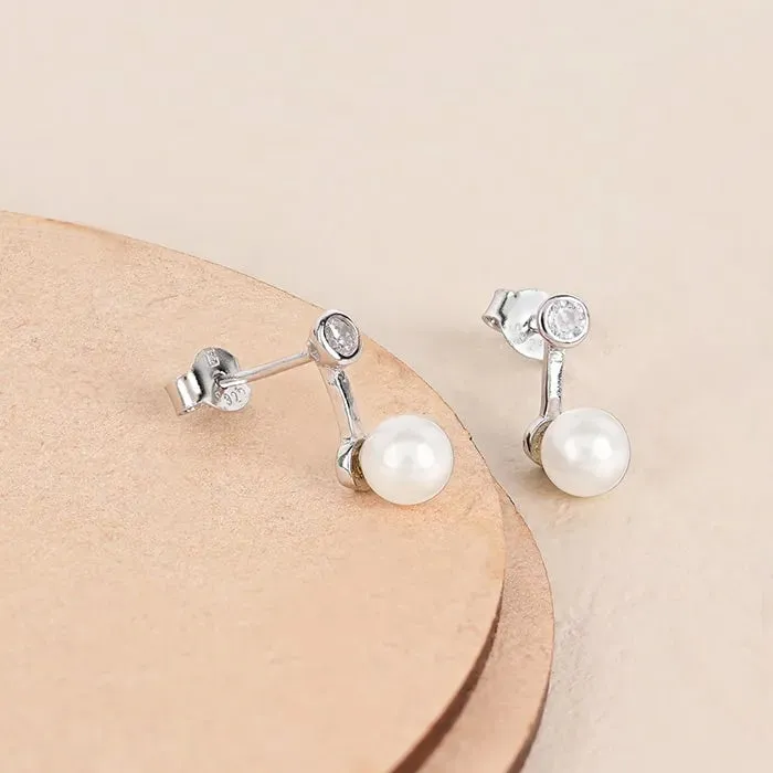 Pearl Essence Silver Elegance Earrings