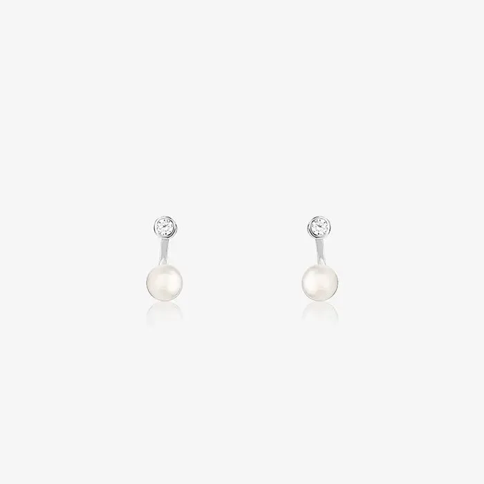 Pearl Essence Silver Elegance Earrings