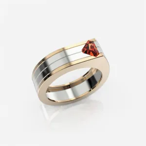 Platinum & Yellow Gold Men's Wedding  Band