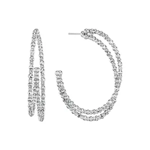 Platinum Crescent Limitless Hoops
