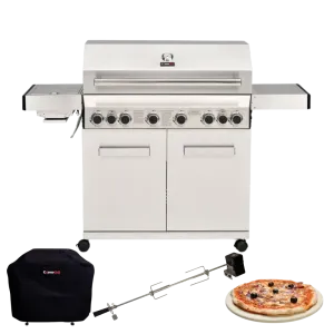 Platinum Stainless Steel 6 2 Gas Barbecue (Exclusive Bundle)
