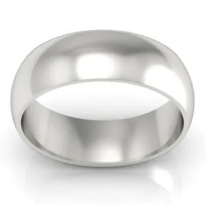 Platinum Wedding Ring Domed 7mm