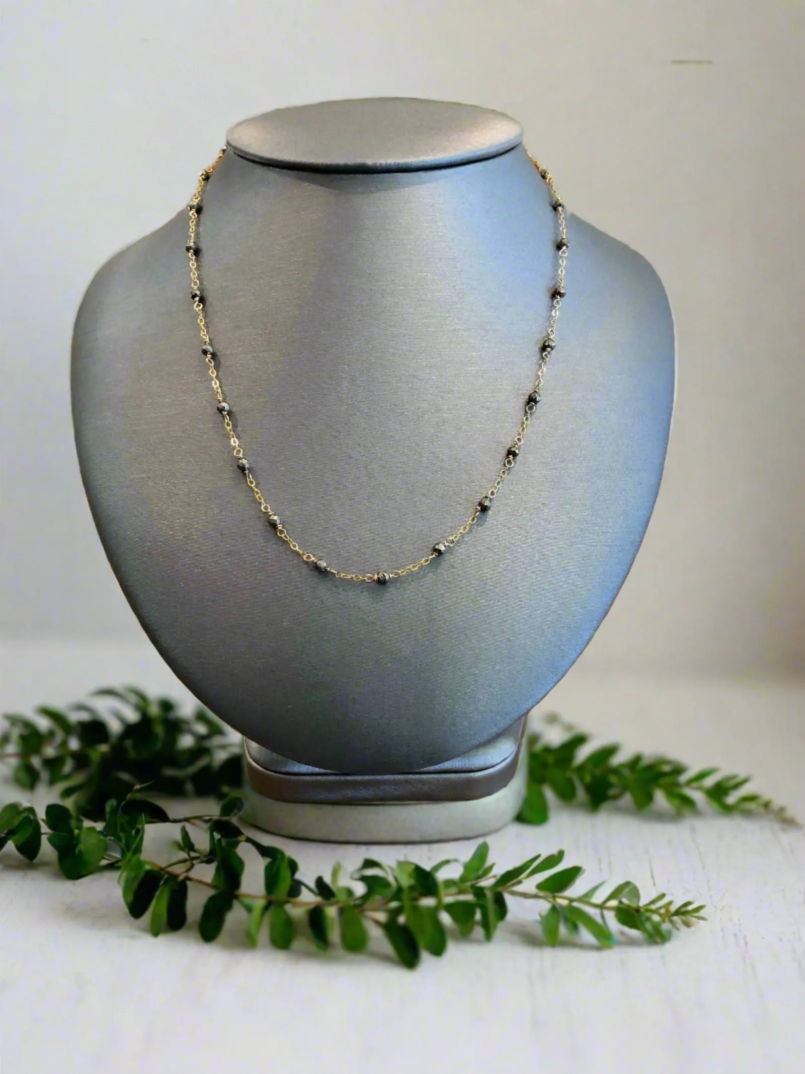 Plumb Silver Original Pyrite Necklace