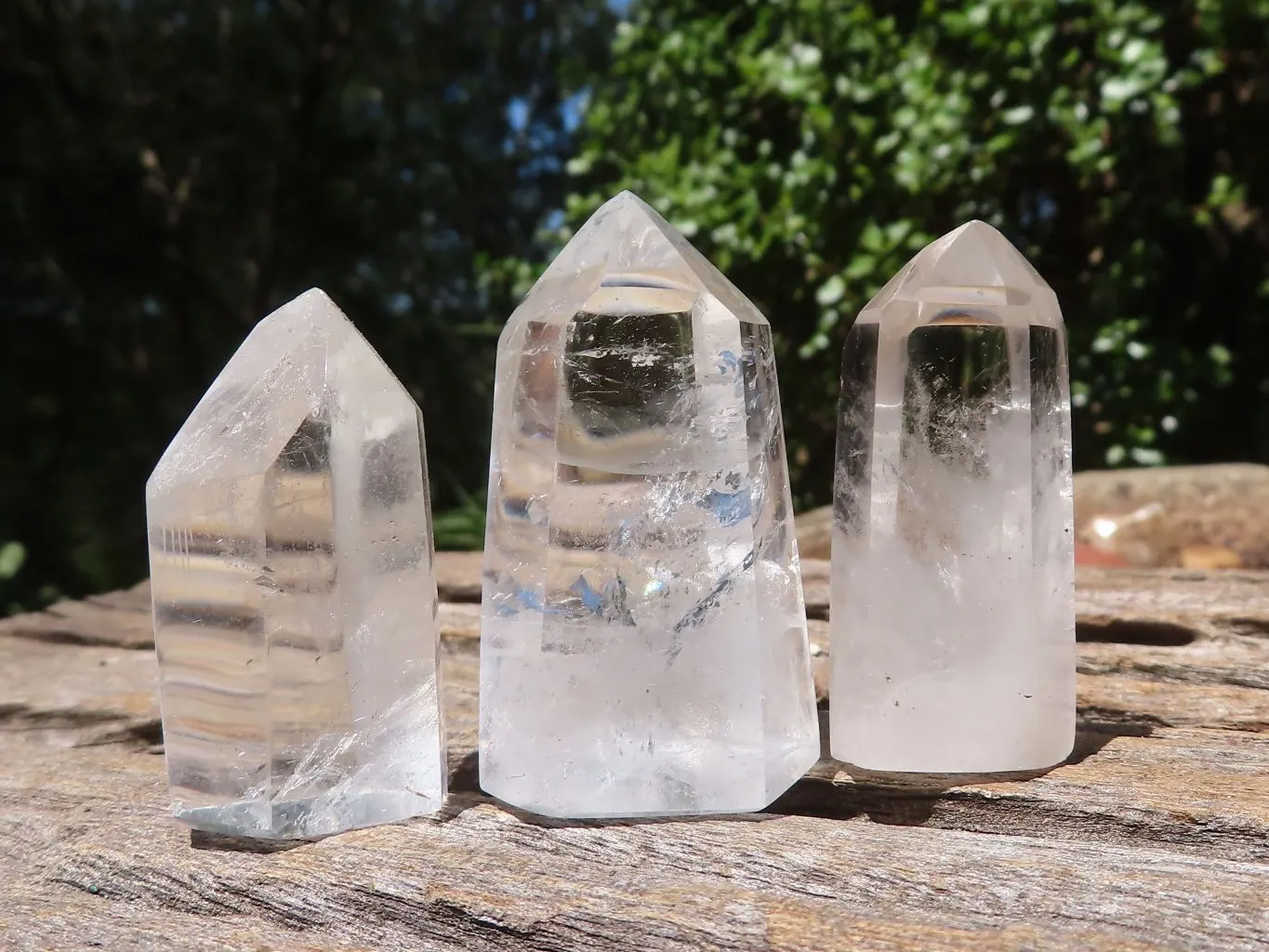 Polished Clear & Optic Quartz Points x 20 From Madagascar