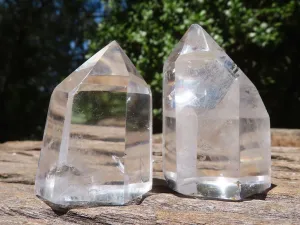 Polished Clear & Optic Quartz Points x 20 From Madagascar