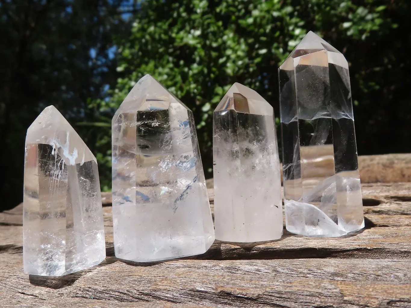 Polished Clear & Optic Quartz Points x 20 From Madagascar