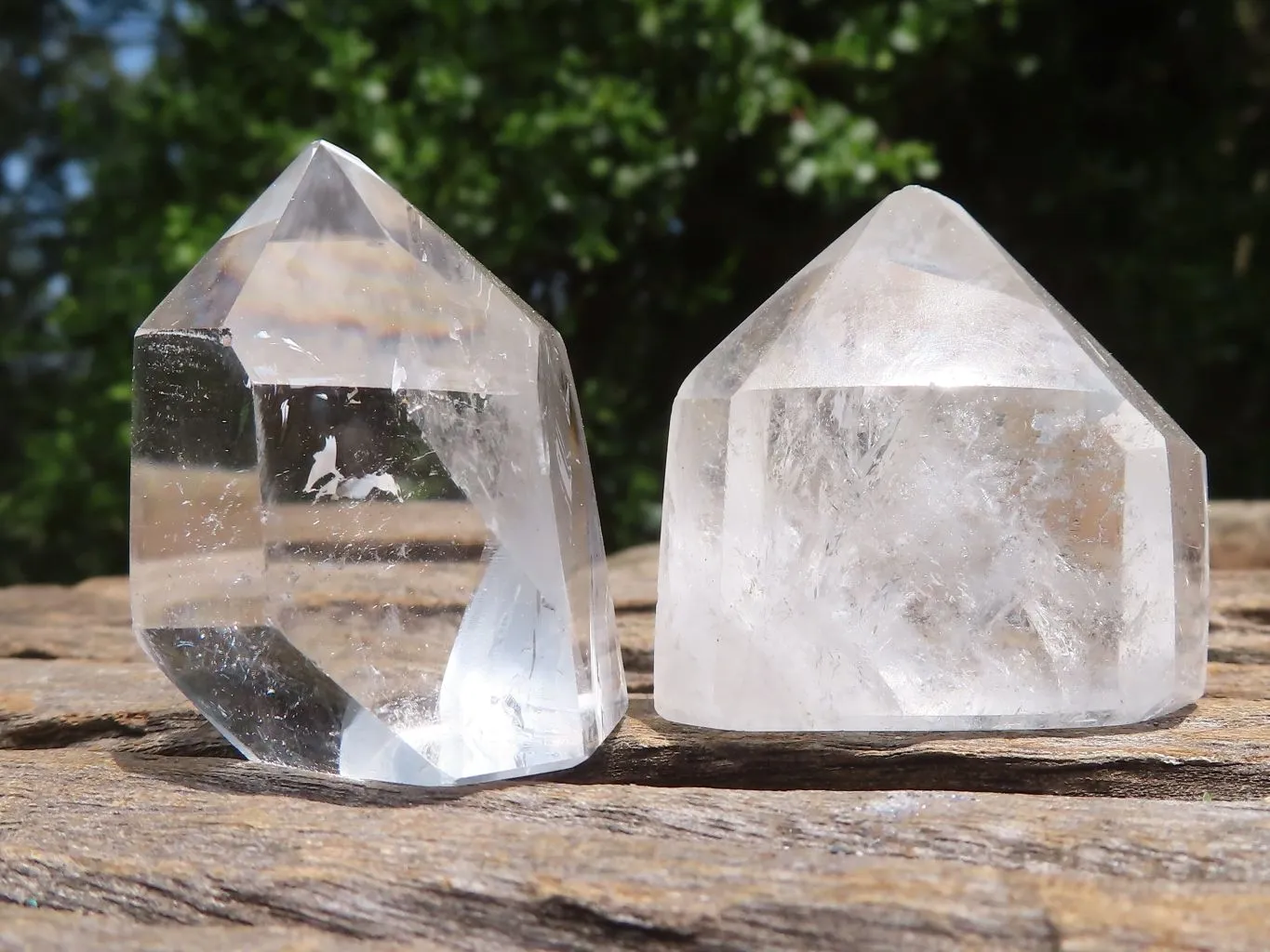 Polished Clear Quartz Points x 6 From Madagascar