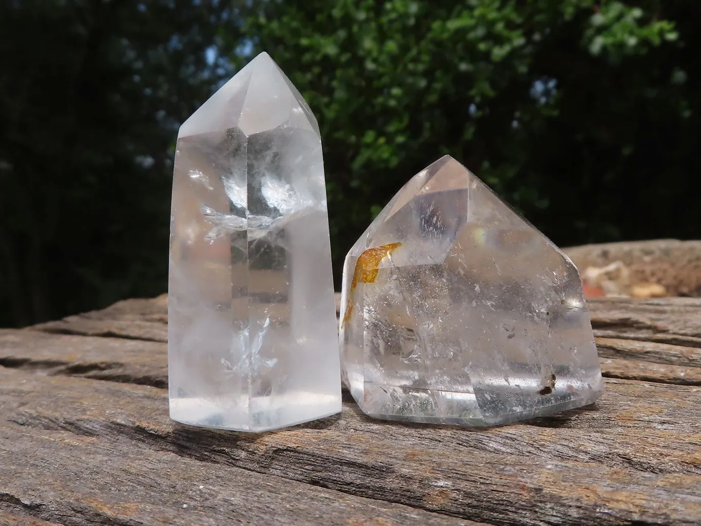 Polished Clear Quartz Points x 6 From Madagascar