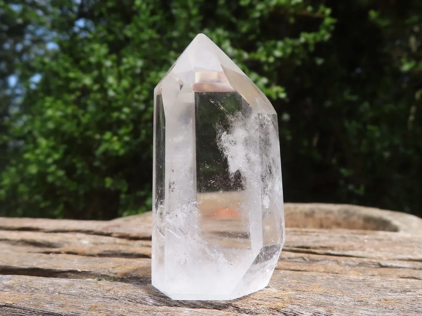 Polished Clear Quartz Points x 6 From Madagascar