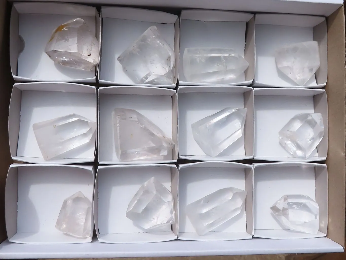 Polished Clear Quartz Points x 6 From Madagascar