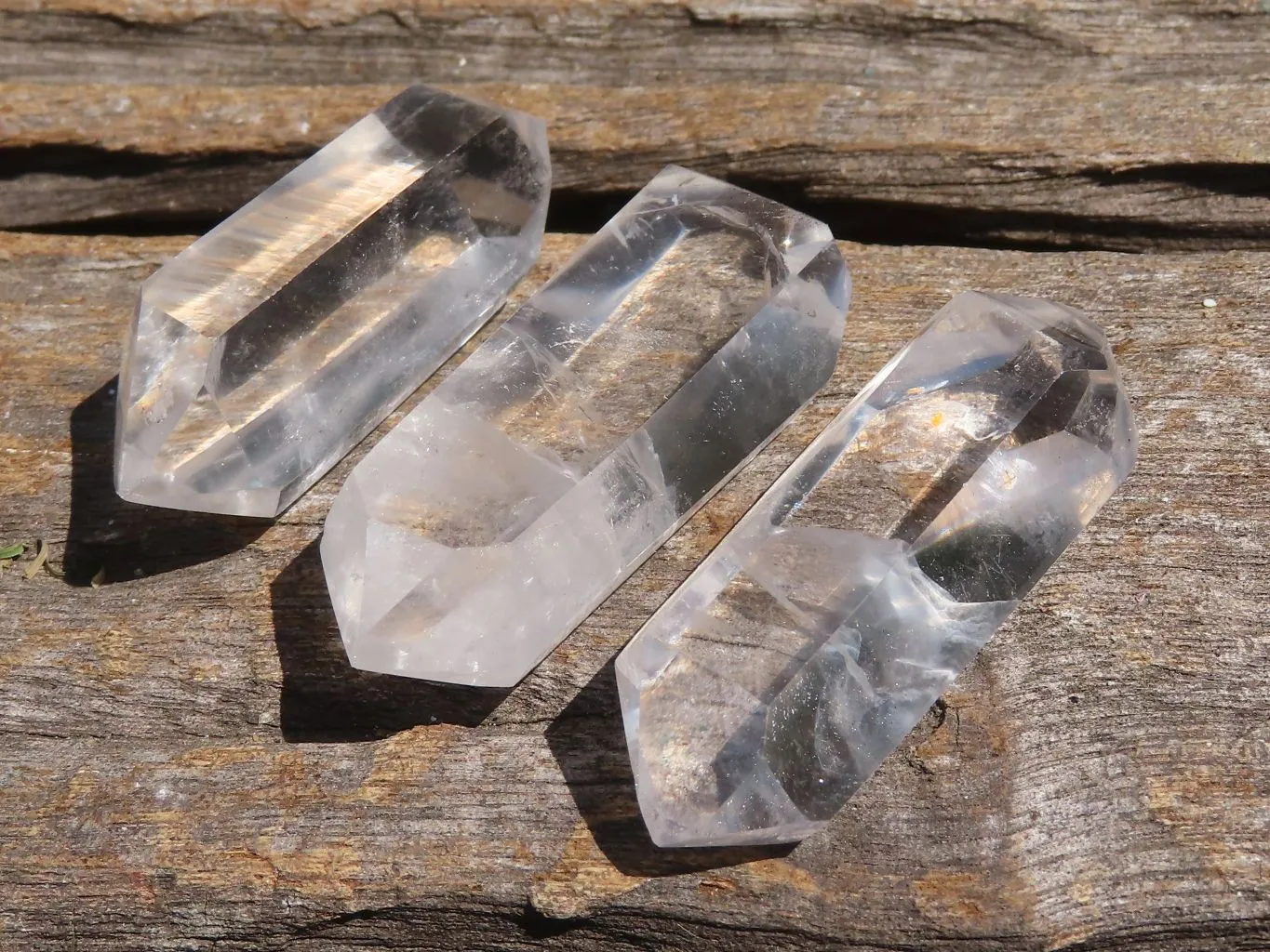 Polished Double Terminated Clear Quartz Points x 20 From Madagascar