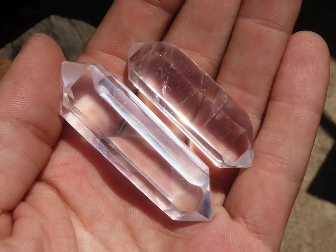 Polished Double Terminated Clear Quartz Points x 20 From Madagascar