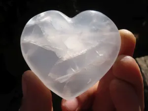 Polished Girasol Pearl Quartz Hearts x 12 From Ambatondrazaka, Madagascar