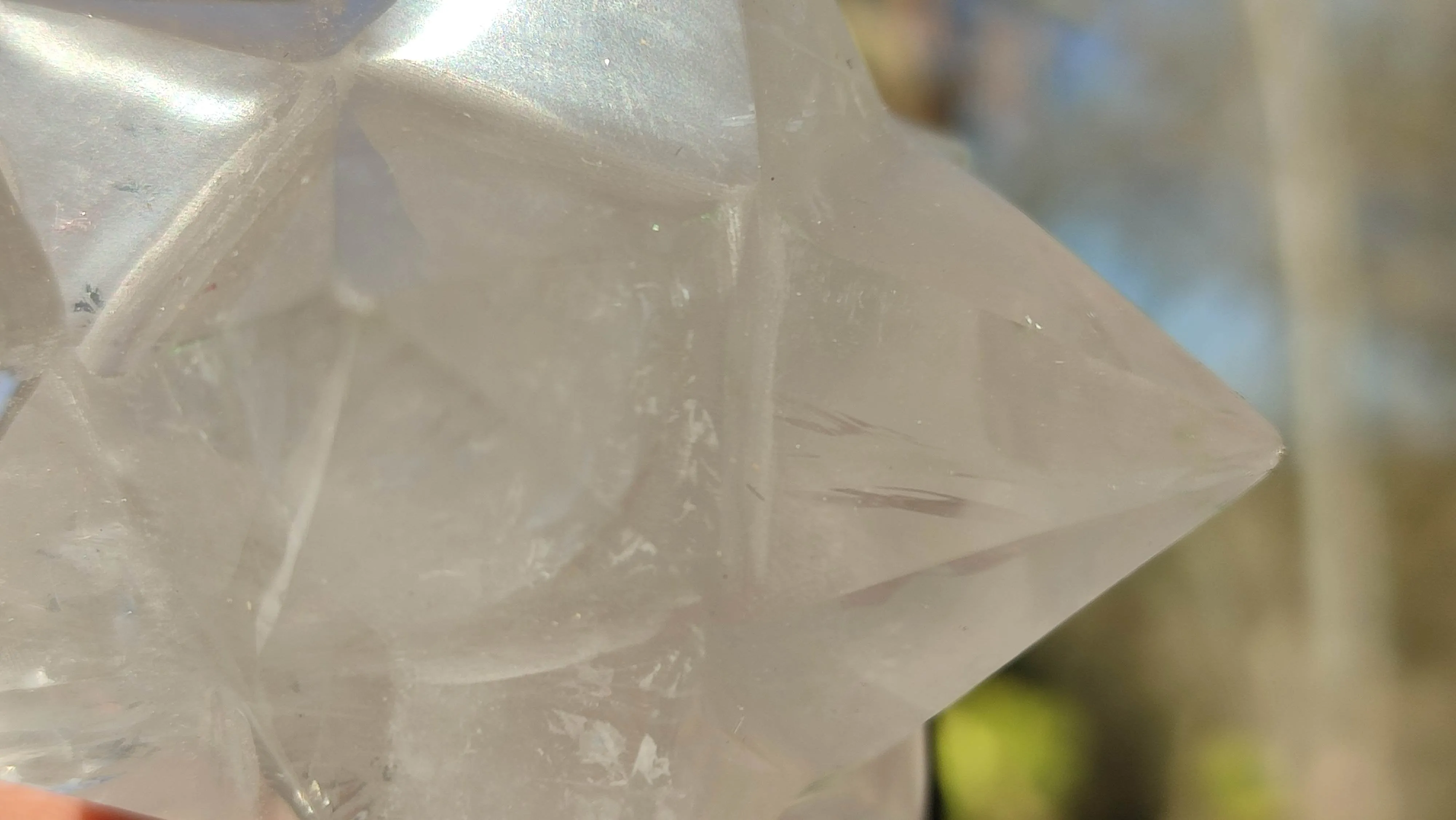Polished Girasol Pearl Quartz Merkabah Stars x 4 From Madagascar