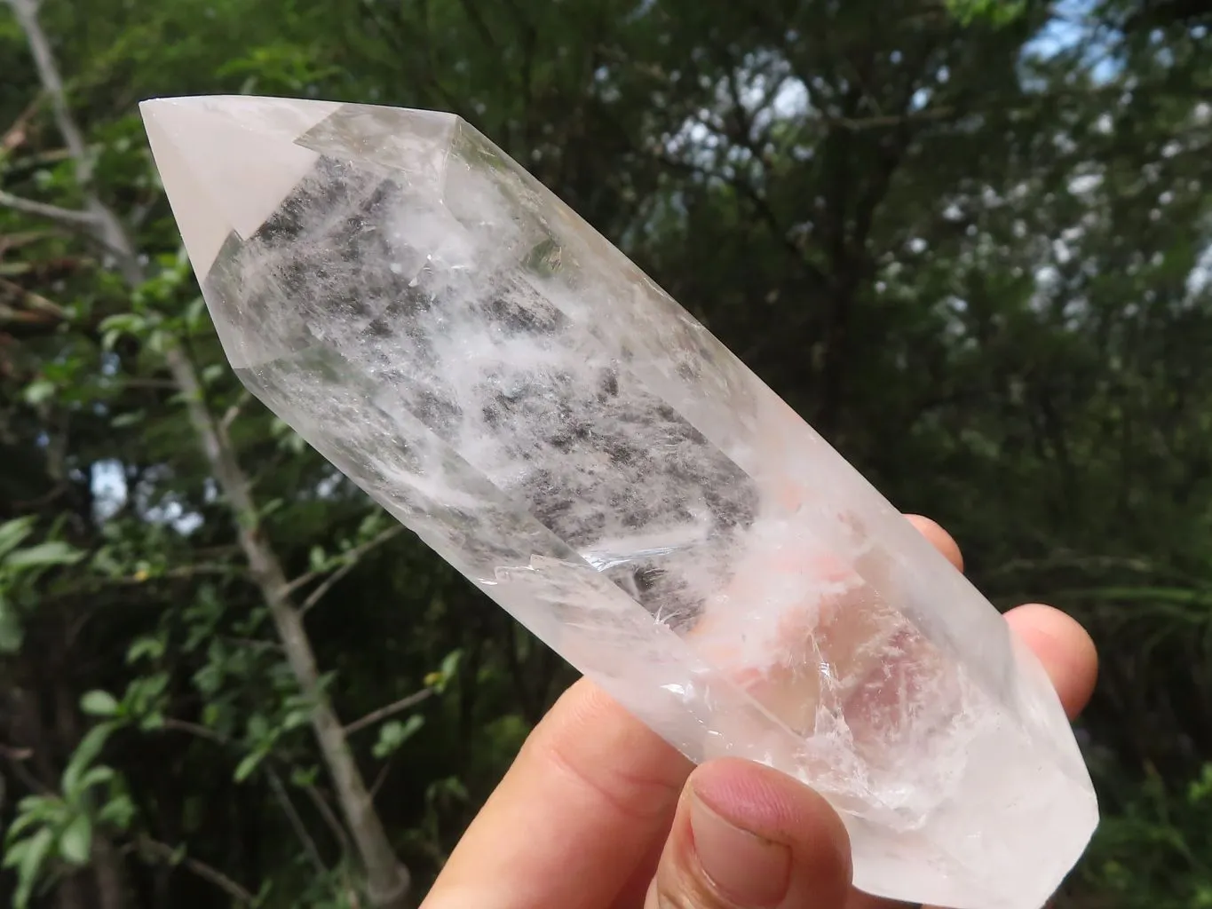 Polished Icy Clear Quartz Points x 6 From Madagascar