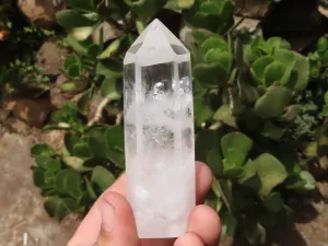 Polished Icy Clear Quartz Points x 6 From Madagascar