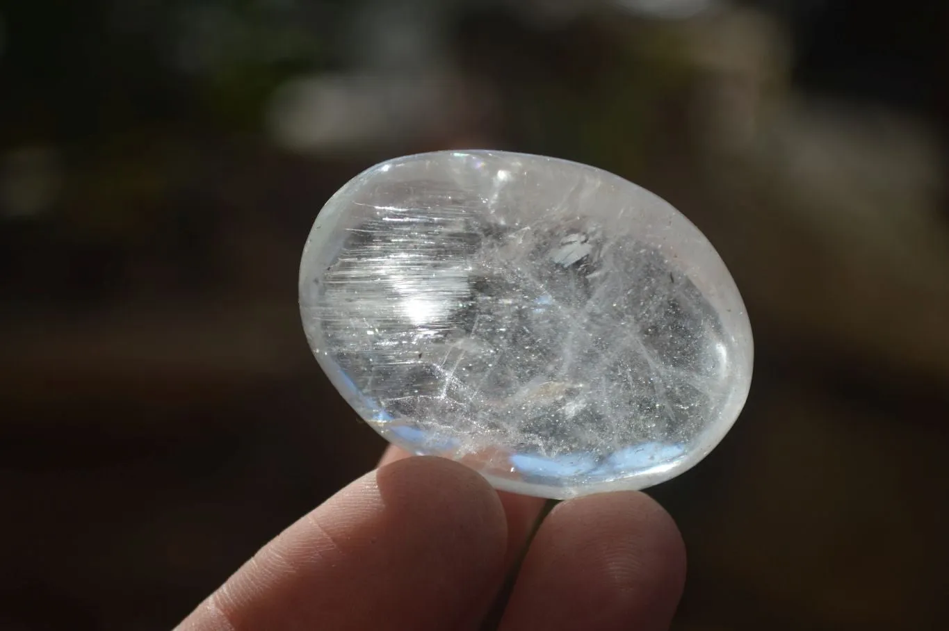 Polished Small Semi Optic Quartz Galet / Palm Stones x 35 From Madagascar