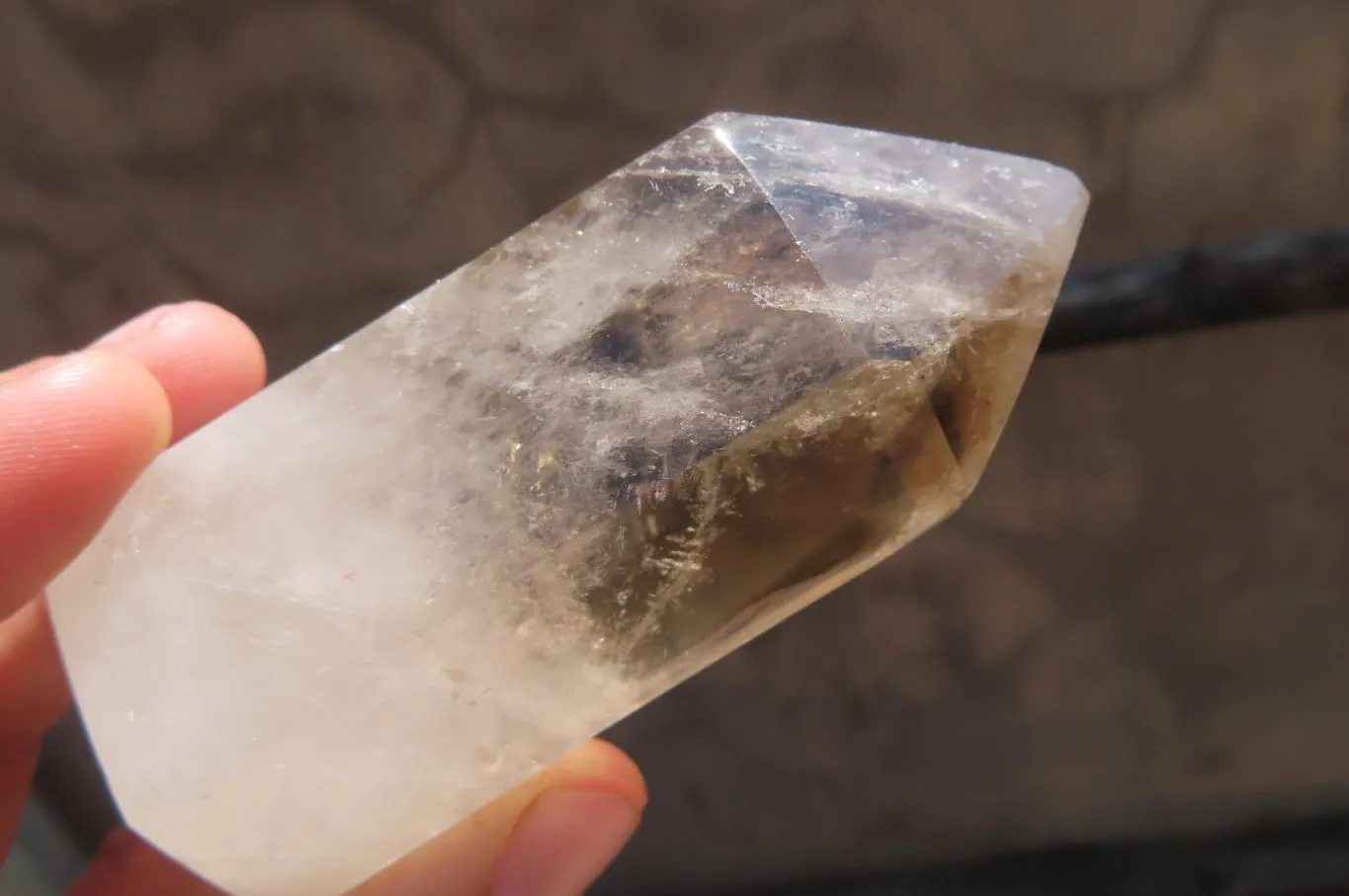 Polished Smokey Phantom Quartz Crystals x 6 From Madagascar