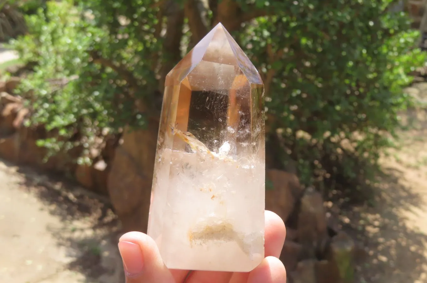 Polished Smokey Phantom Quartz Crystals x 6 From Madagascar