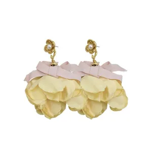 Pre Order:  Handmade Fabric Flower Earrings