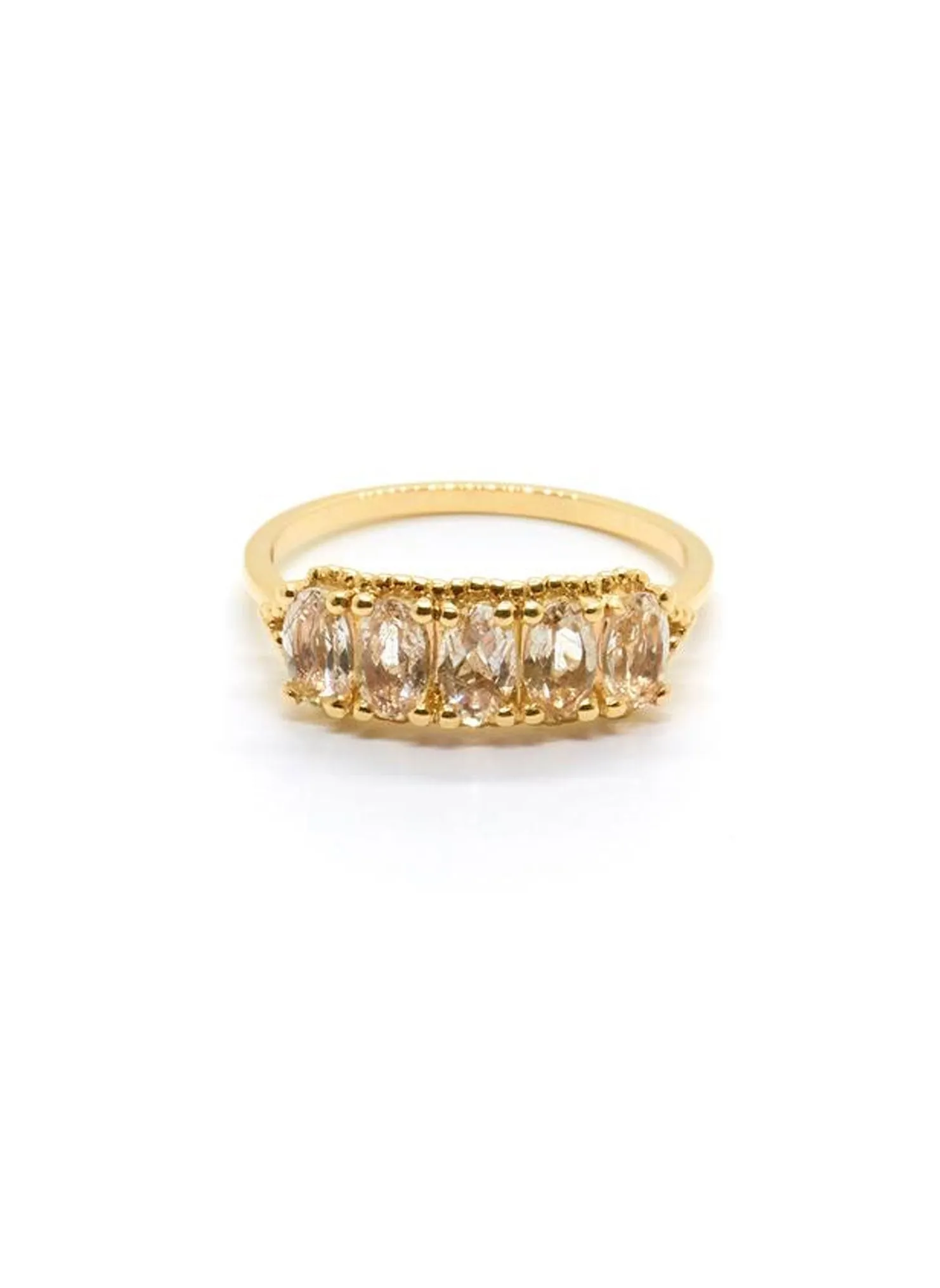 Precious Dotted Oval Wrap Ring - Rutilated Quartz