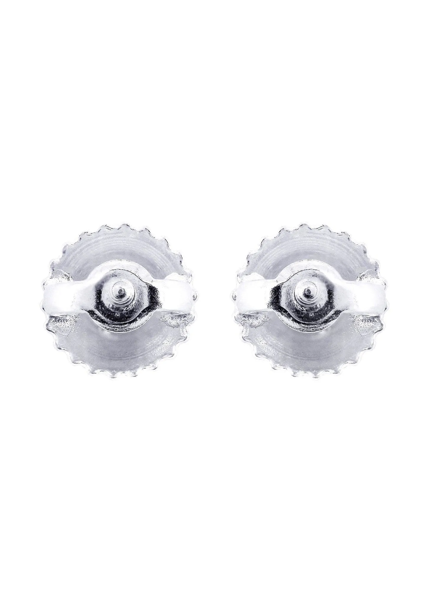 Princess Cut Diamond Stud Earrings For Men | 14K White Gold | 0.55 Carats
