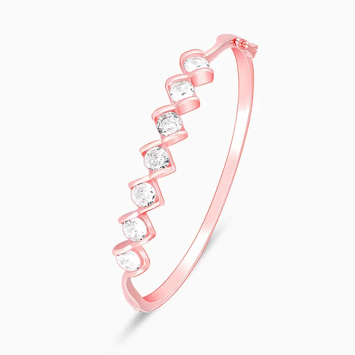Rose Gold Zircon Order of Opulence Bangle Bracelet