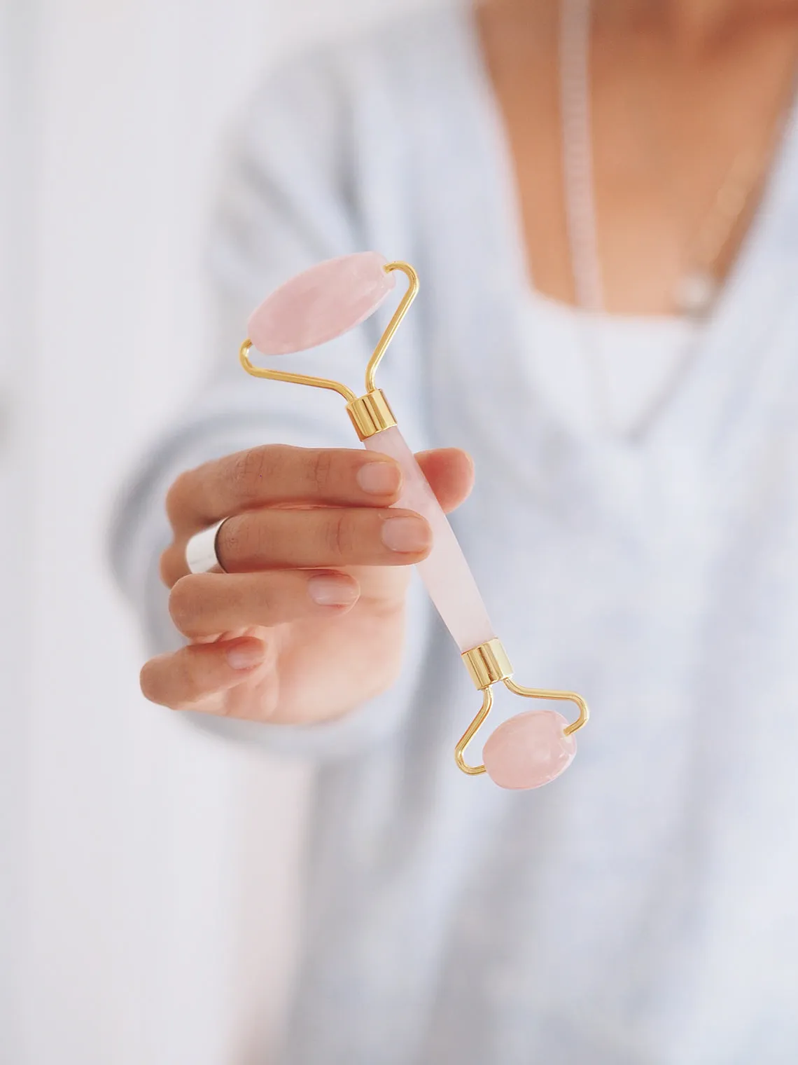 Rose Quartz Facial Roller