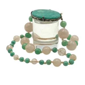 Rose Quartz Knotted Necklace