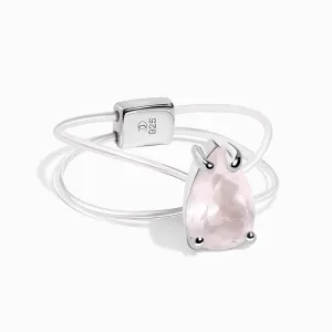 Rose Quartz Ring - Floating Sway