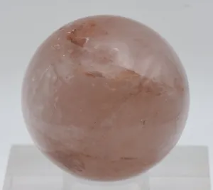 Rose Quartz with Hematite Inclusions Carved Sphere