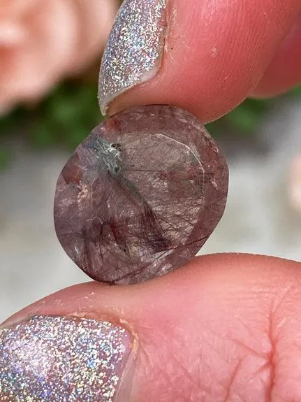 Rutile Quartz Faceted Gems