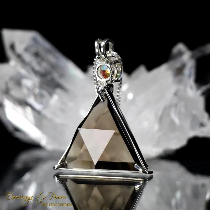Smoky Quartz Star of David Pendant Mystic Topaz