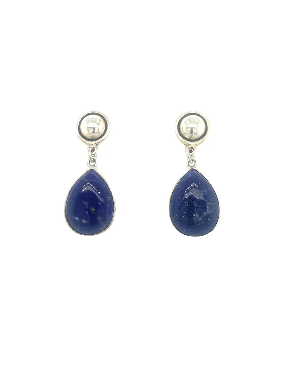 Sterling Silver & Lapis Lazuli 5-Teardrop Necklace