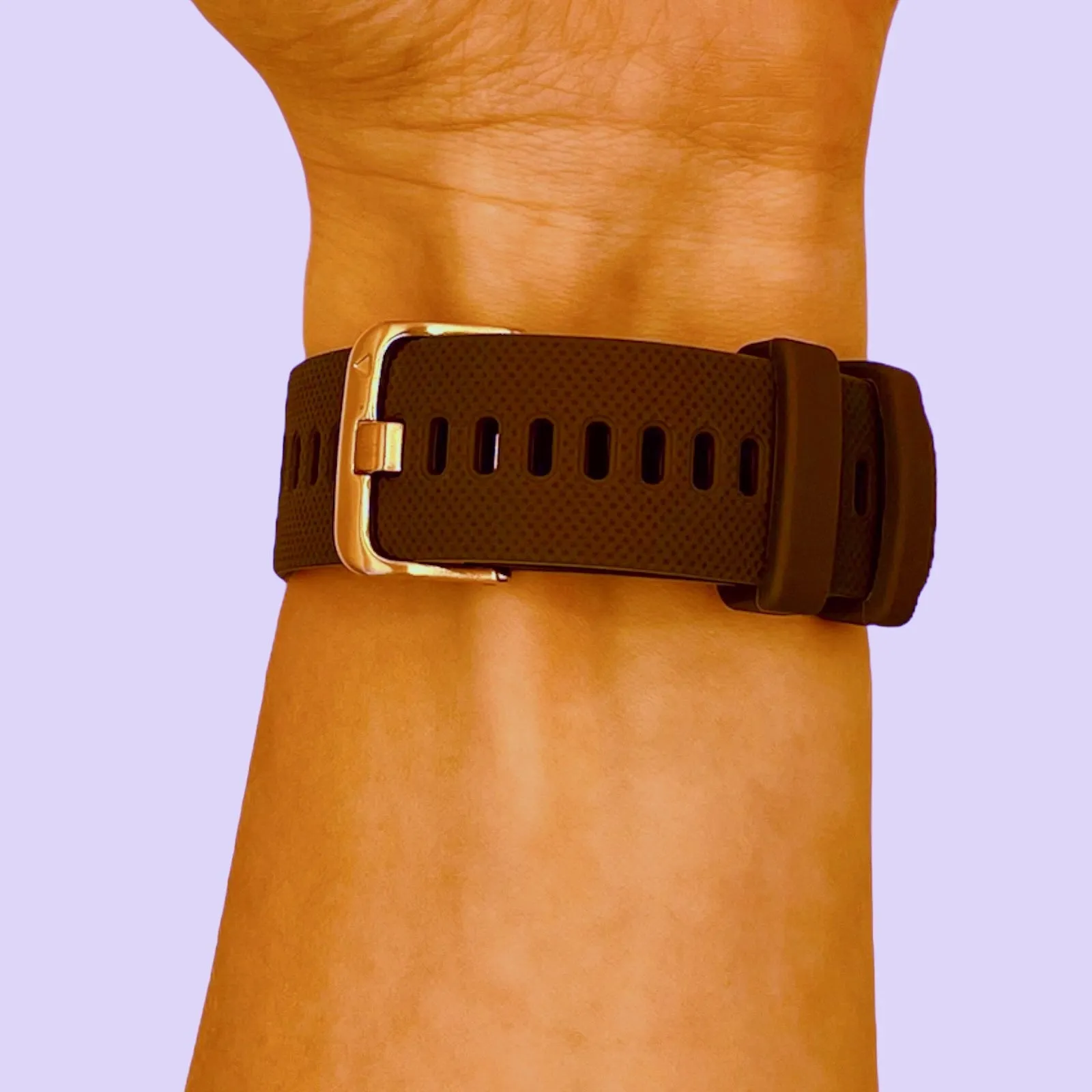 Ticwatch E & C2 compatible Silicone Watch Straps with Rose Gold Buckles