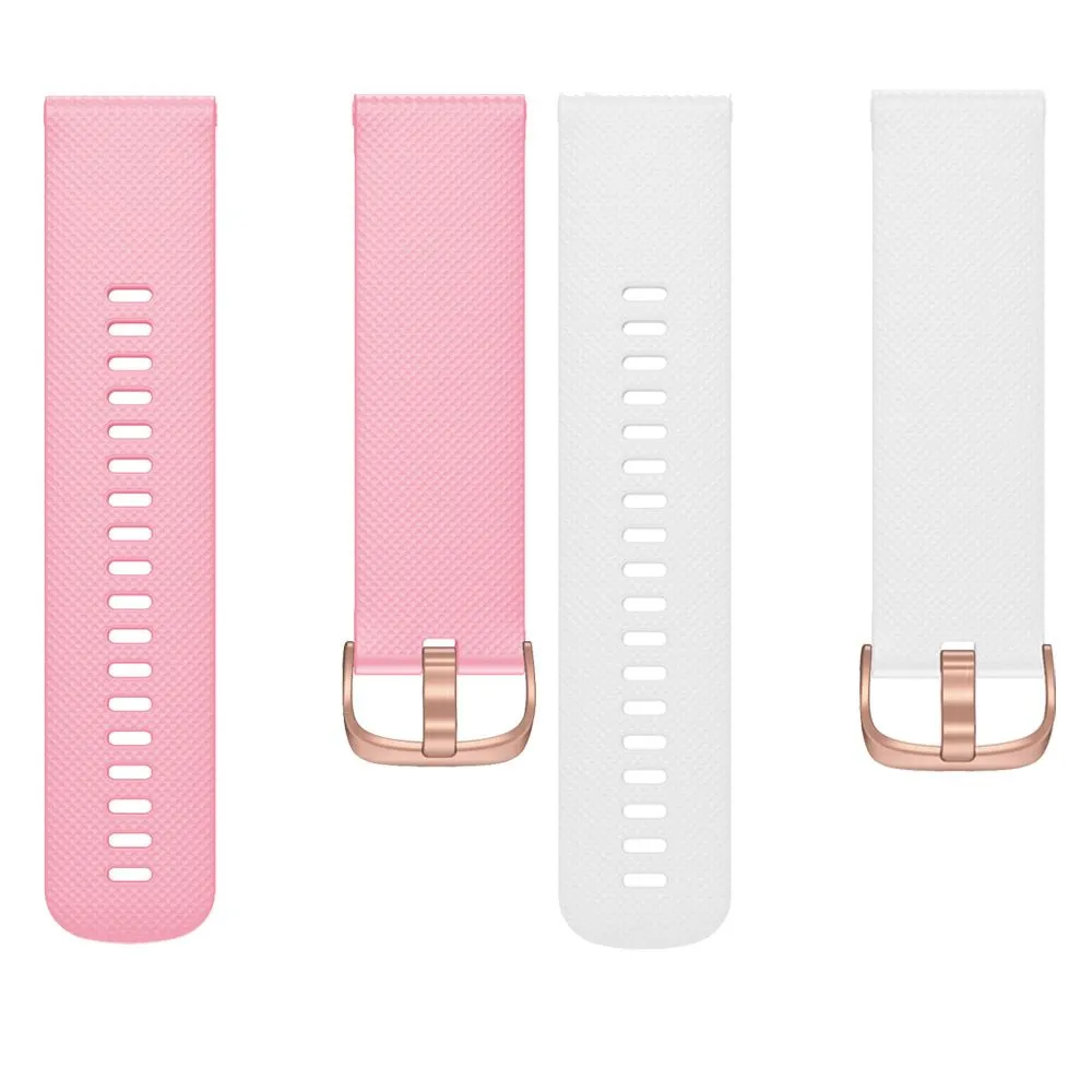 Ticwatch E & C2 compatible Silicone Watch Straps with Rose Gold Buckles