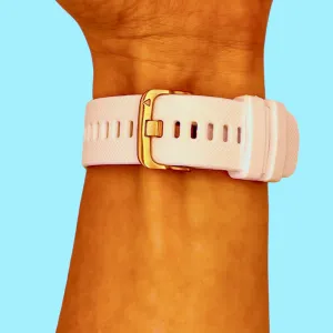 Ticwatch E & C2 compatible Silicone Watch Straps with Rose Gold Buckles