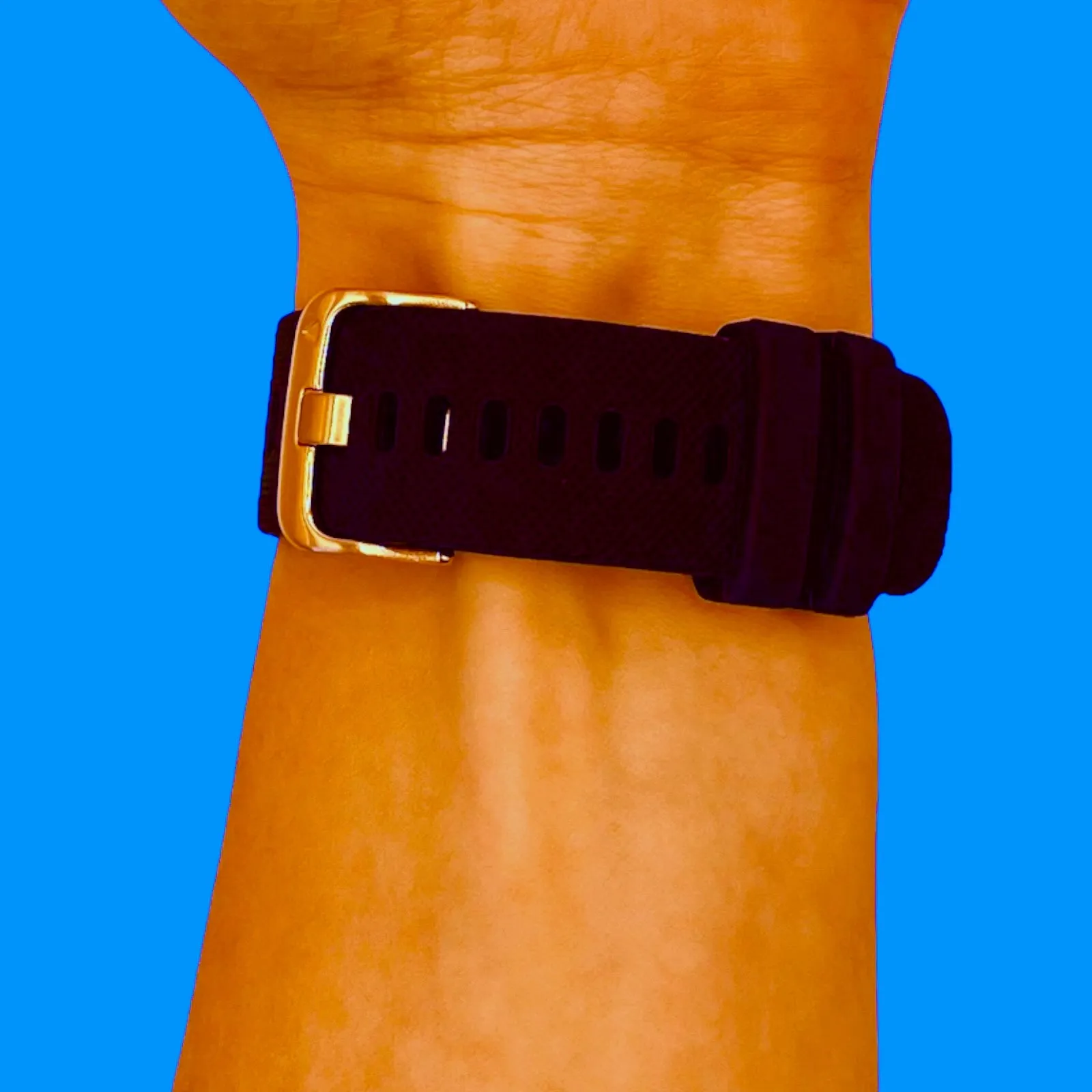 Ticwatch E & C2 compatible Silicone Watch Straps with Rose Gold Buckles