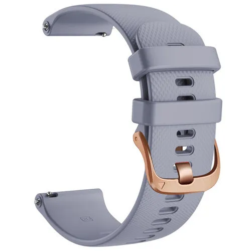 Ticwatch E & C2 compatible Silicone Watch Straps with Rose Gold Buckles