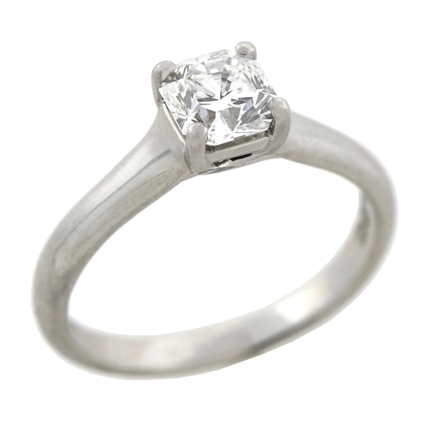 TIFFANY & CO. Estate Platinum GIA-Certified "Lucida®" Diamond Solitaire Ring 0.80ct