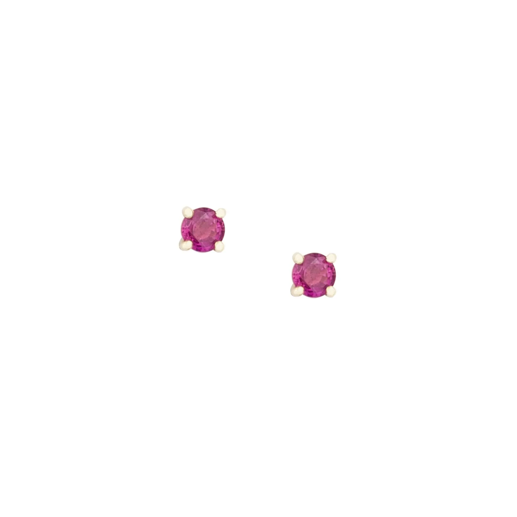 Tiny Pink Sapphire Gem Studs
