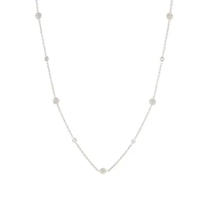 Tiny Rose Bud and Diamond Eyeglass Chain